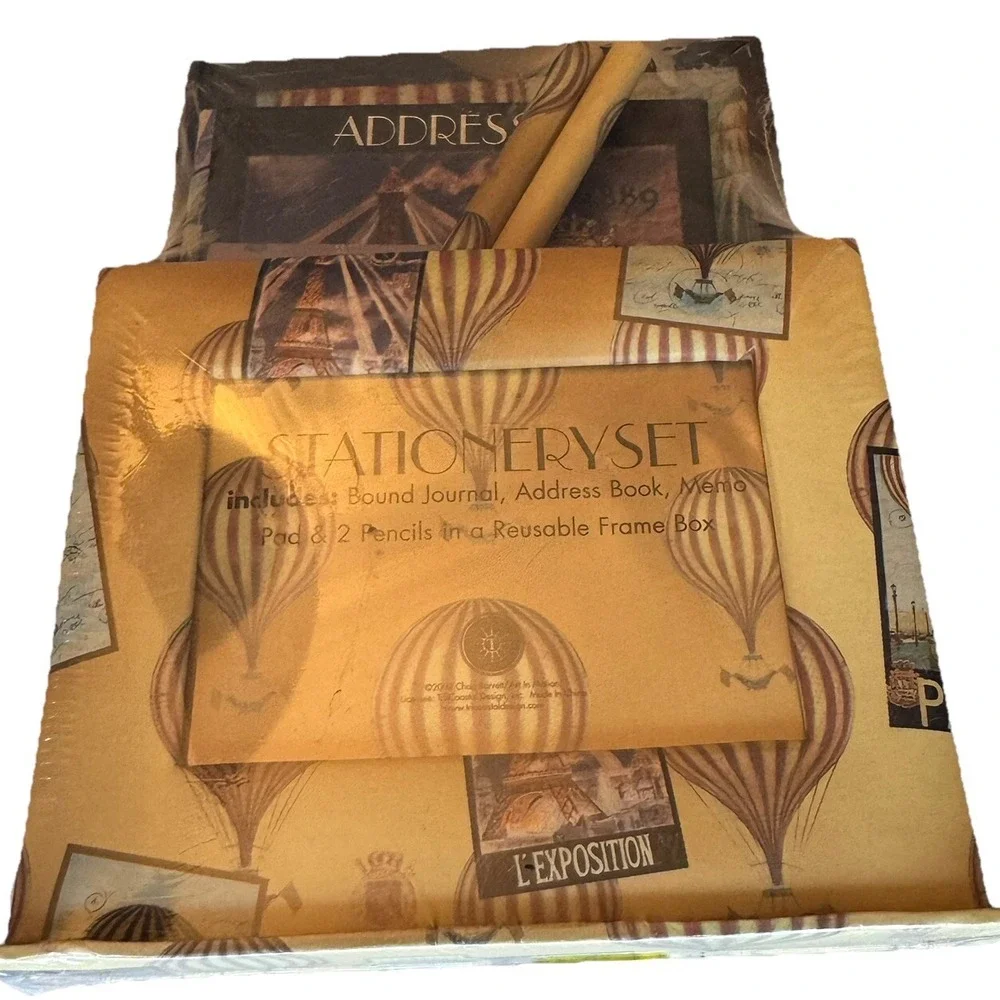 Chad Barrett/Art in‎ Motion stationary Gift Set. '. 'New Sealed' Hot Air Balloon